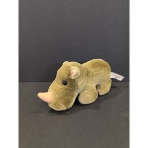 Vintage Rhino Plush Stuffed Animal By Chosun